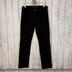 Citizens Of Humanity Women's W32xL34 Black Elson Medium Rise Straight Leg Jeans